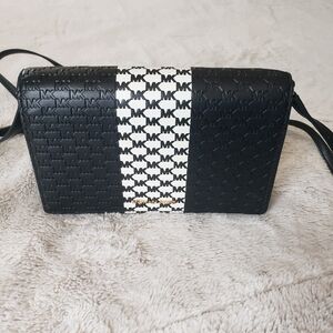 Michael Kors Black and White Crossbody Bag